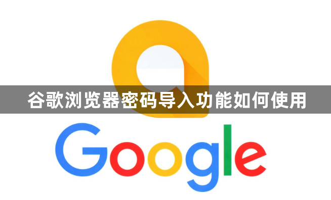 谷歌浏览器密码导入功能如何使用1