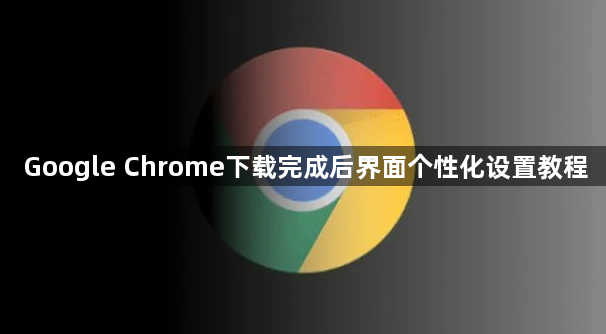 Google Chrome下载完成后界面个性化设置教程1