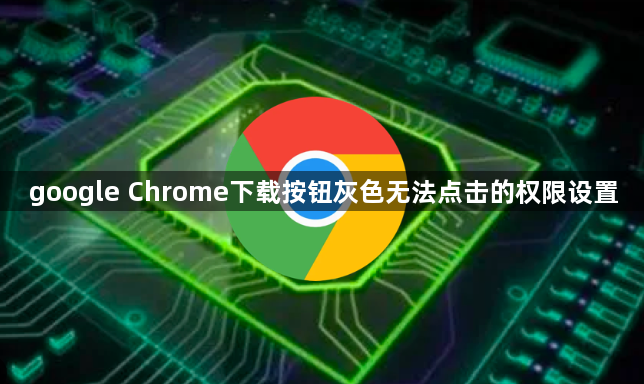 google Chrome下载按钮灰色无法点击的权限设置1