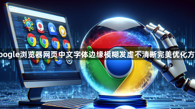 google浏览器网页中文字体边缘模糊发虚不清晰完美优化方案1