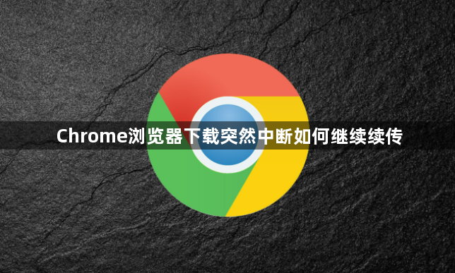 Chrome浏览器下载突然中断如何继续续传1