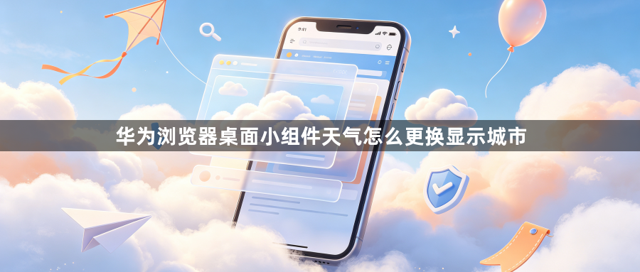 华为浏览器桌面小组件天气怎么更换显示城市1
