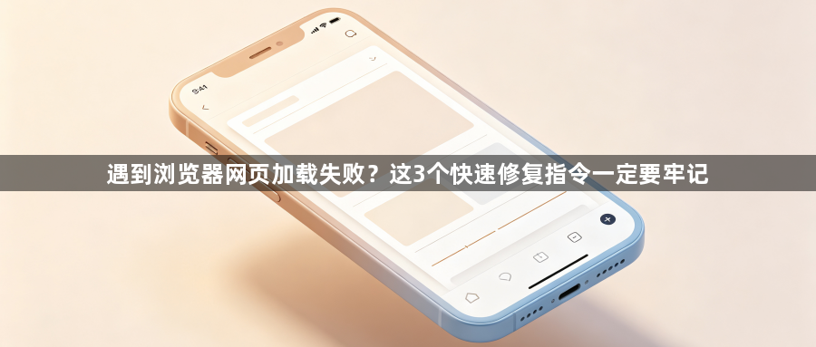 遇到浏览器网页加载失败？这3个快速修复指令一定要牢记1