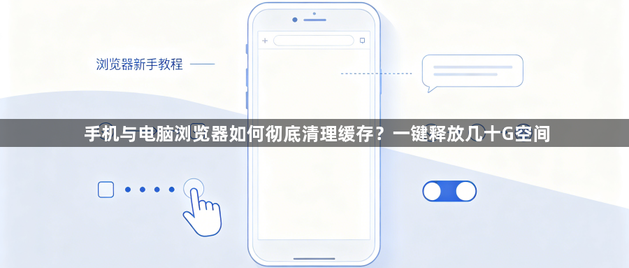 手机与电脑浏览器如何彻底清理缓存？一键释放几十G空间1
