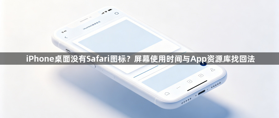iPhone桌面没有Safari图标?屏幕使用时间与App资源库找回法1