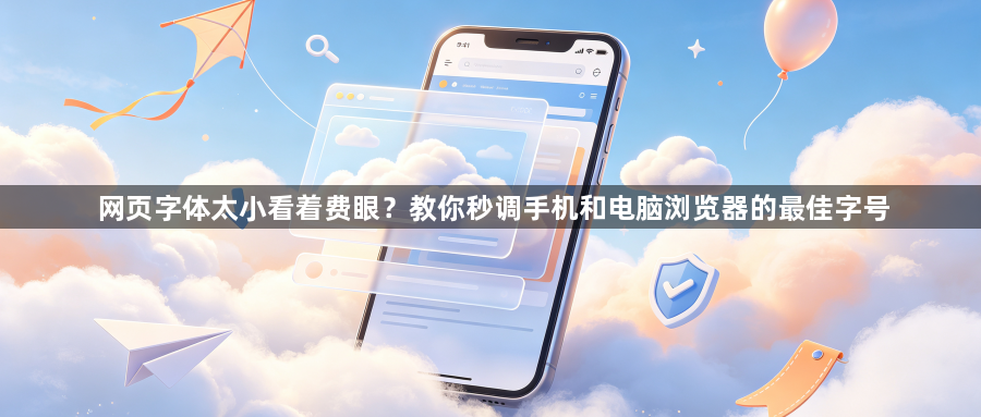 网页字体太小看着费眼?教你秒调手机和电脑浏览器的最佳字号1