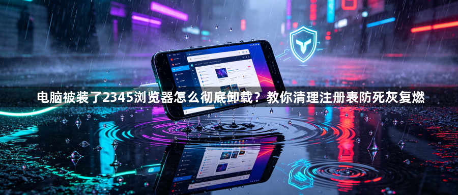 电脑被装了2345浏览器怎么彻底卸载?教你清理注册表防死灰复燃1