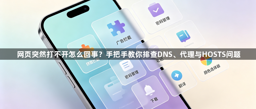 网页突然打不开怎么回事?手把手教你排查DNS、代理与HOSTS问题1