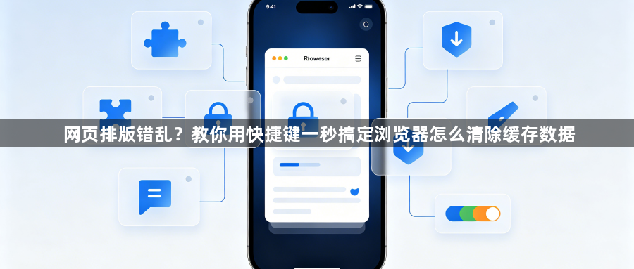 网页排版错乱?教你用快捷键一秒搞定浏览器怎么清除缓存数据1