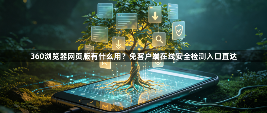 360浏览器网页版有什么用?免客户端在线安全检测入口直达1