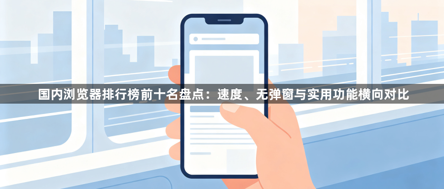 国内浏览器排行榜前十名盘点：速度、无弹窗与实用功能横向对比1