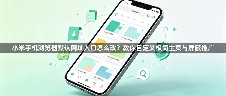 小米手机浏览器默认网址入口怎么改？教你自定义极简主页与屏蔽推广1