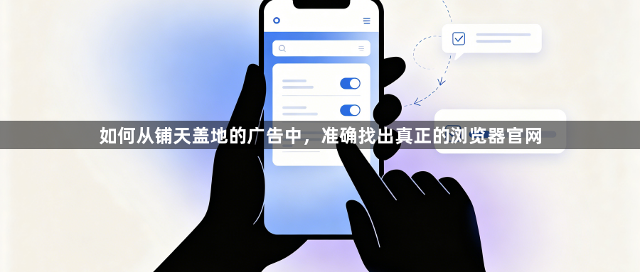 如何从铺天盖地的广告中，准确找出真正的浏览器官网1