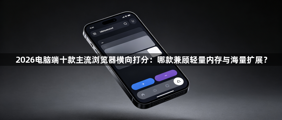 2026电脑端十款主流浏览器横向打分：哪款兼顾轻量内存与海量扩展？1